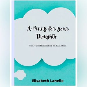 Hardcover Journal 200 Blank Lined Pages A Penny for Your Thoughts…